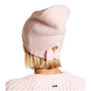 Kate Spade New York Hat Gathered Bow Beanie